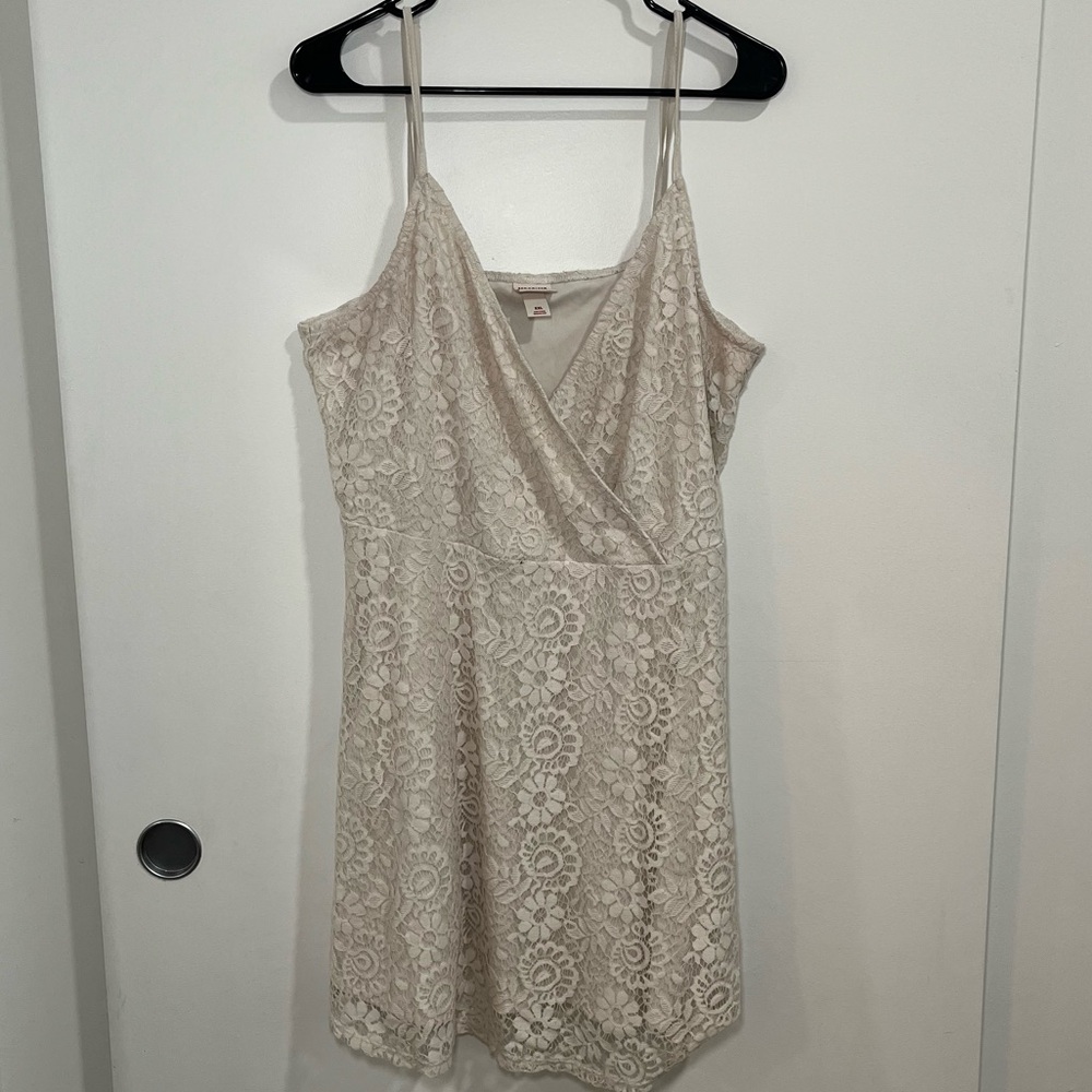Cream lace Mini Dress